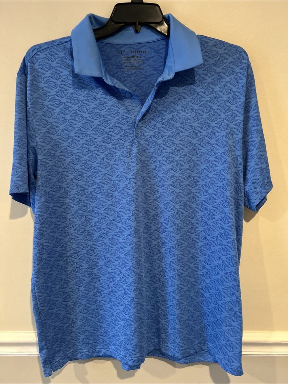 UNDER ARMOUR Men's The Playoff Birdie Jacquard Performance Golf Polo Shirt Sz XL